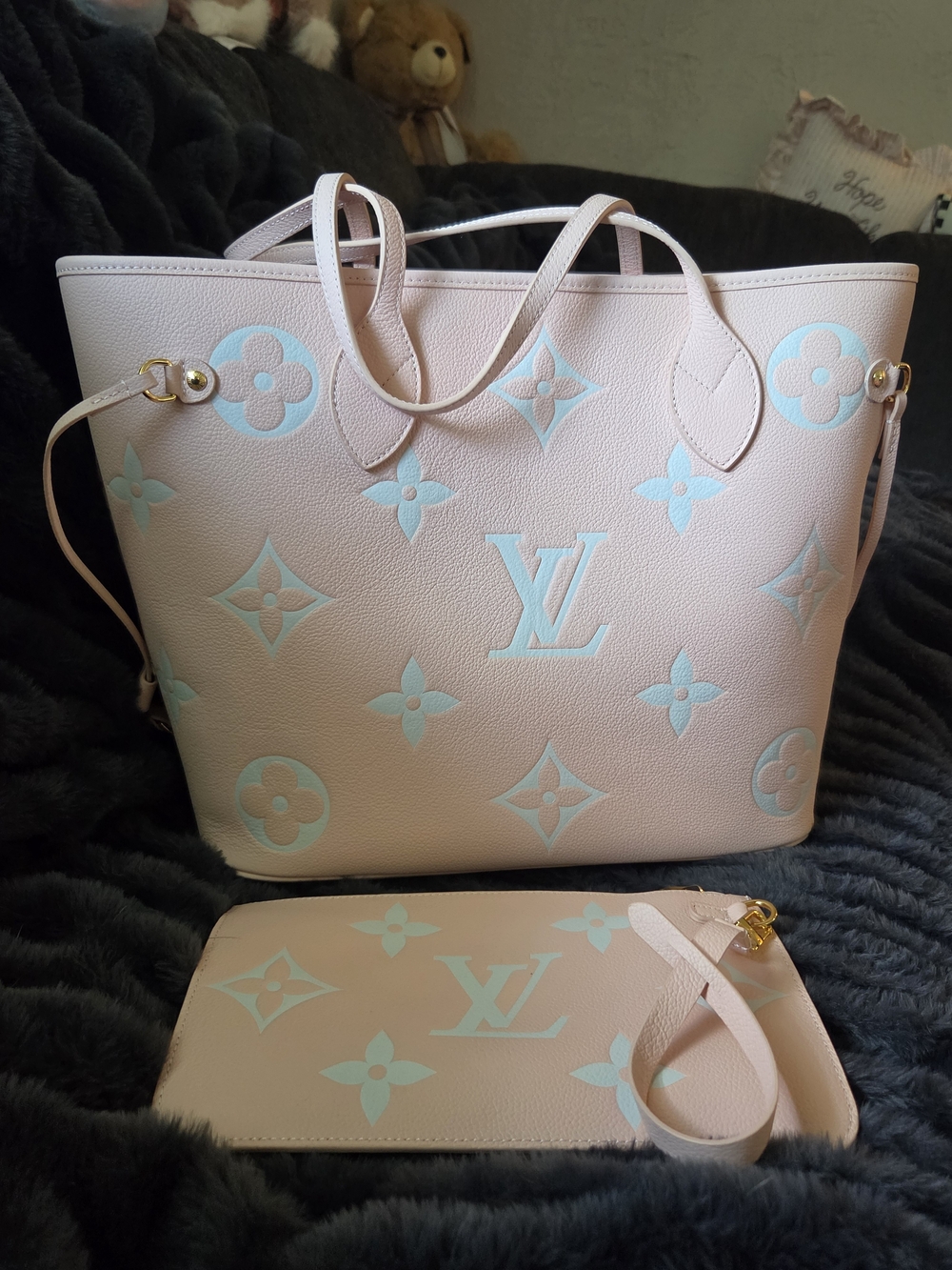 Tote "Neverfull Style" in Pink Quartz Leather